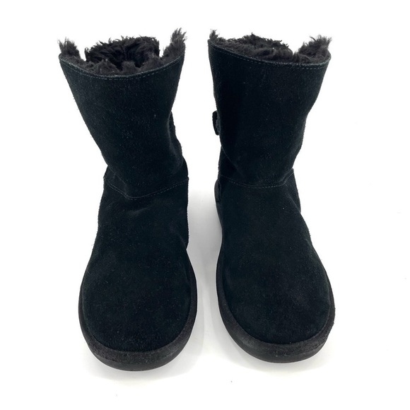 Koolaburra by UGG Attie Black Double Bow Detail Winter Boots - Picture 3 of 6